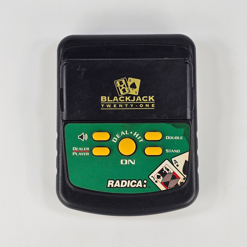 Radica Blackjack Twenty-One Handheld Electronic Game Model 2850 Tested Works